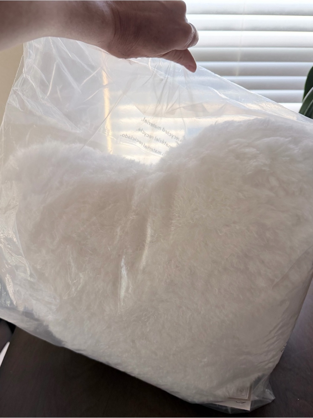 Pottery Barn Teen cloud fur heart pillow